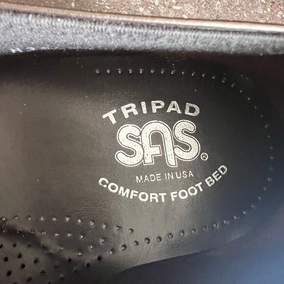 SAS Comfort Tripad Womens Leather Shoes Size 8 Brown Slip on Work Casual - Picture 4 of 9